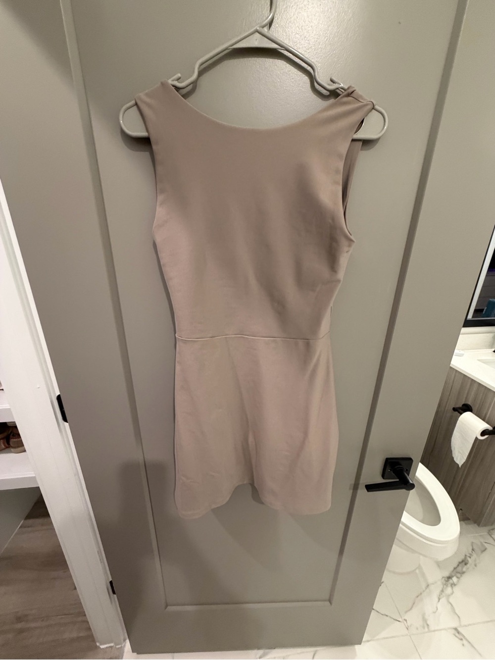 Abercrombie & Fitch Sleeveless Beige Mini Dress